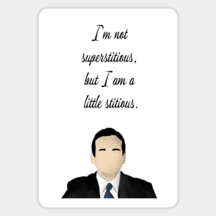 The office quote superstitious Sticker